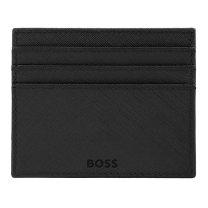 Hugo Boss Kartenhalter Double B Saffiano Black