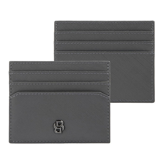 Hugo Boss Kartenhalter Double B Saffiano Grey