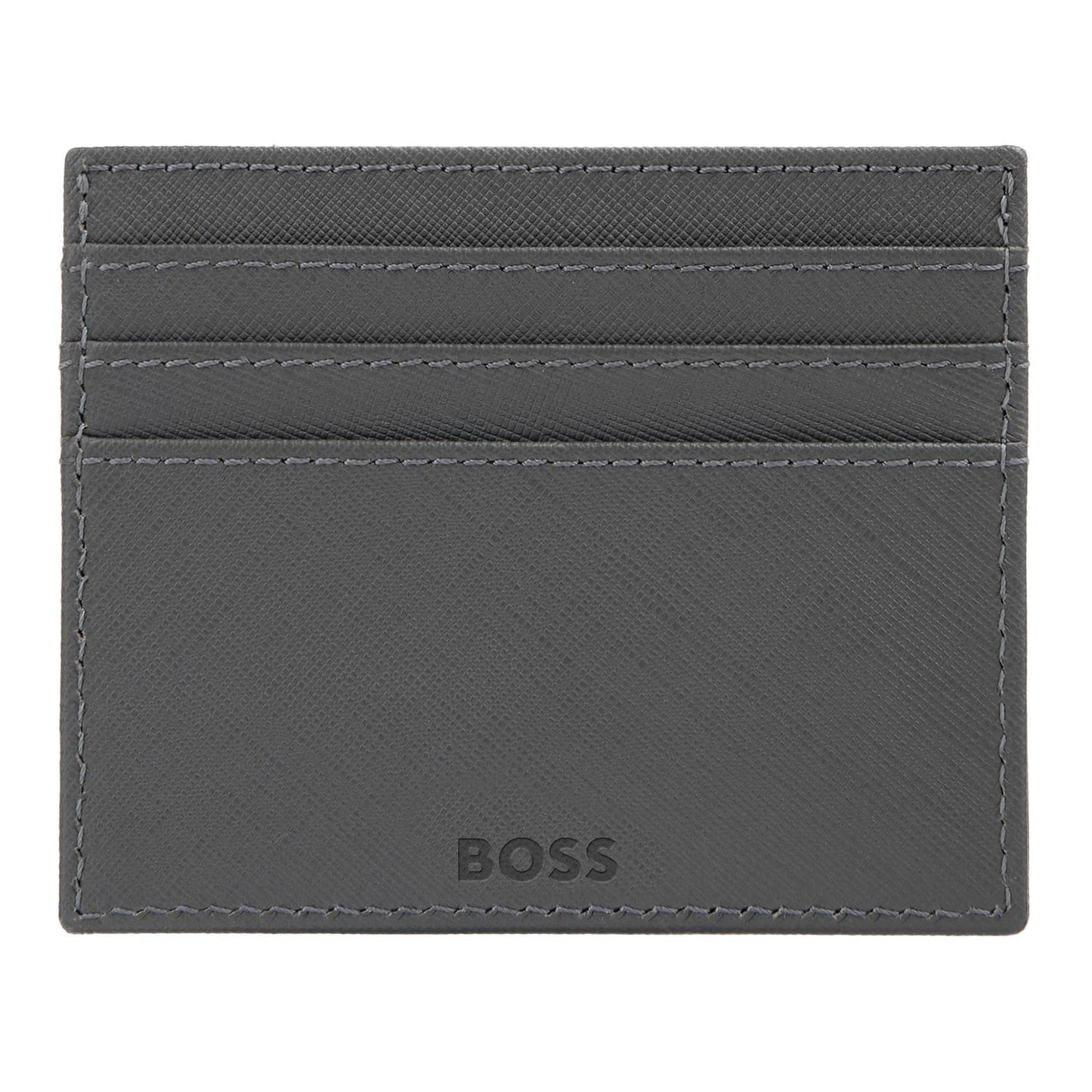 Hugo Boss Kartenhalter Double B Saffiano Grey