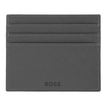 Hugo Boss Kartenhalter Double B Saffiano Grey