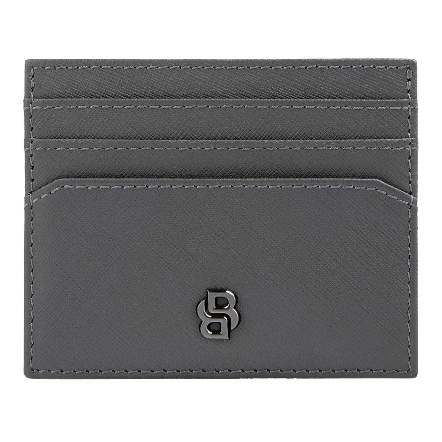 Hugo Boss Kartenhalter Double B Saffiano Grey