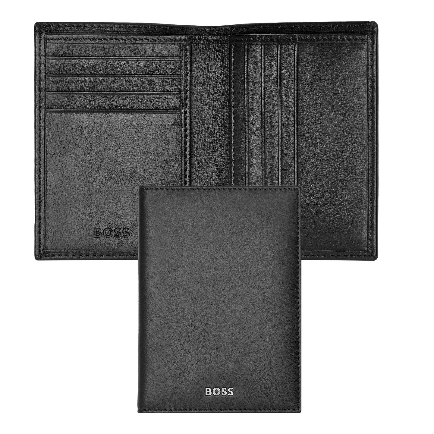 Hugo Boss Doppelkartenhalter Classic Smooth Black