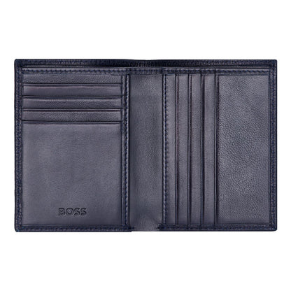 Hugo Boss Doppelkartenhalter Classic Grained Navy