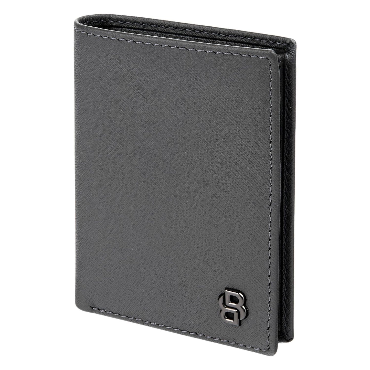 Hugo Boss Doppelkartenhalter Double B Saffiano Grey