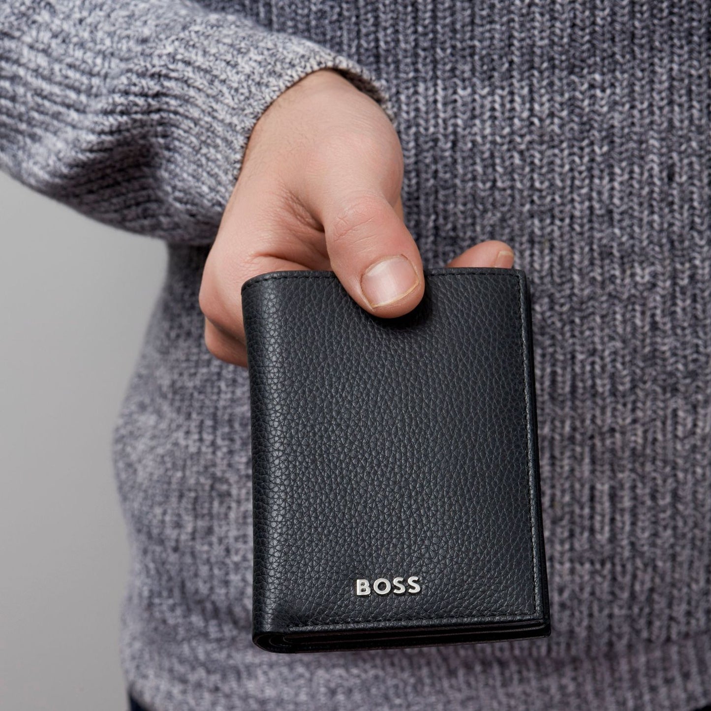 Hugo Boss Kartenetui Trifold Classic Grained Black