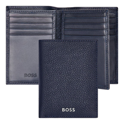 Hugo Boss Kartenetui Trifold Classic Grained Navy