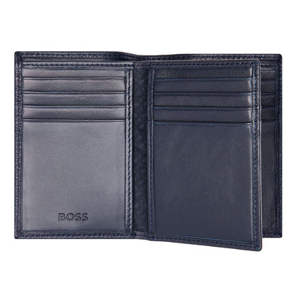 Hugo Boss Kartenetui Trifold Classic Grained Navy