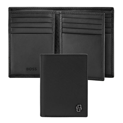 Hugo Boss Kartenetui mit Umschlag Double B Saffiano Black
