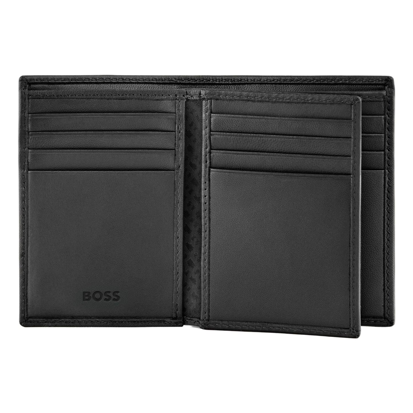 Hugo Boss Kartenetui mit Umschlag Double B Saffiano Black