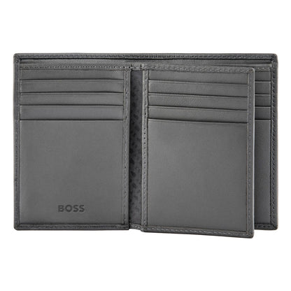 Hugo Boss Kartenetui mit Umschlag Double B Saffiano Grey