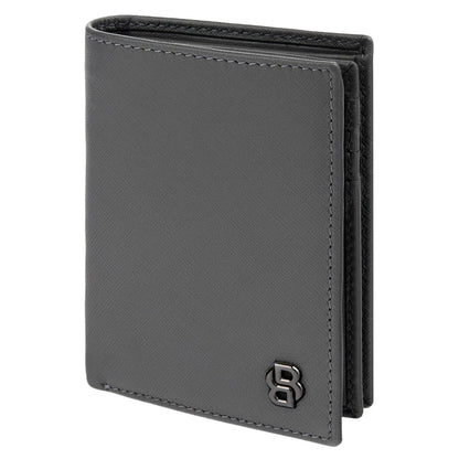 Hugo Boss Kartenetui mit Umschlag Double B Saffiano Grey
