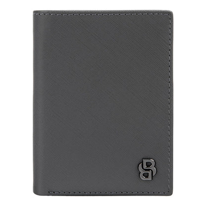 Hugo Boss Kartenetui mit Umschlag Double B Saffiano Grey
