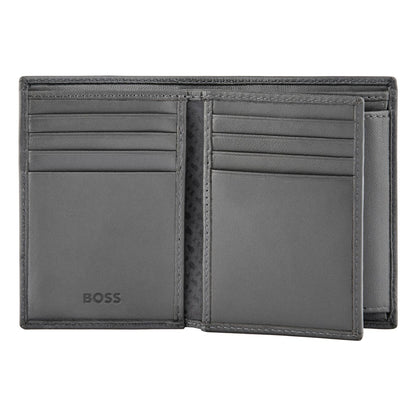 Hugo Boss Kartenetui mit Umschlag Double B Saffiano Grey