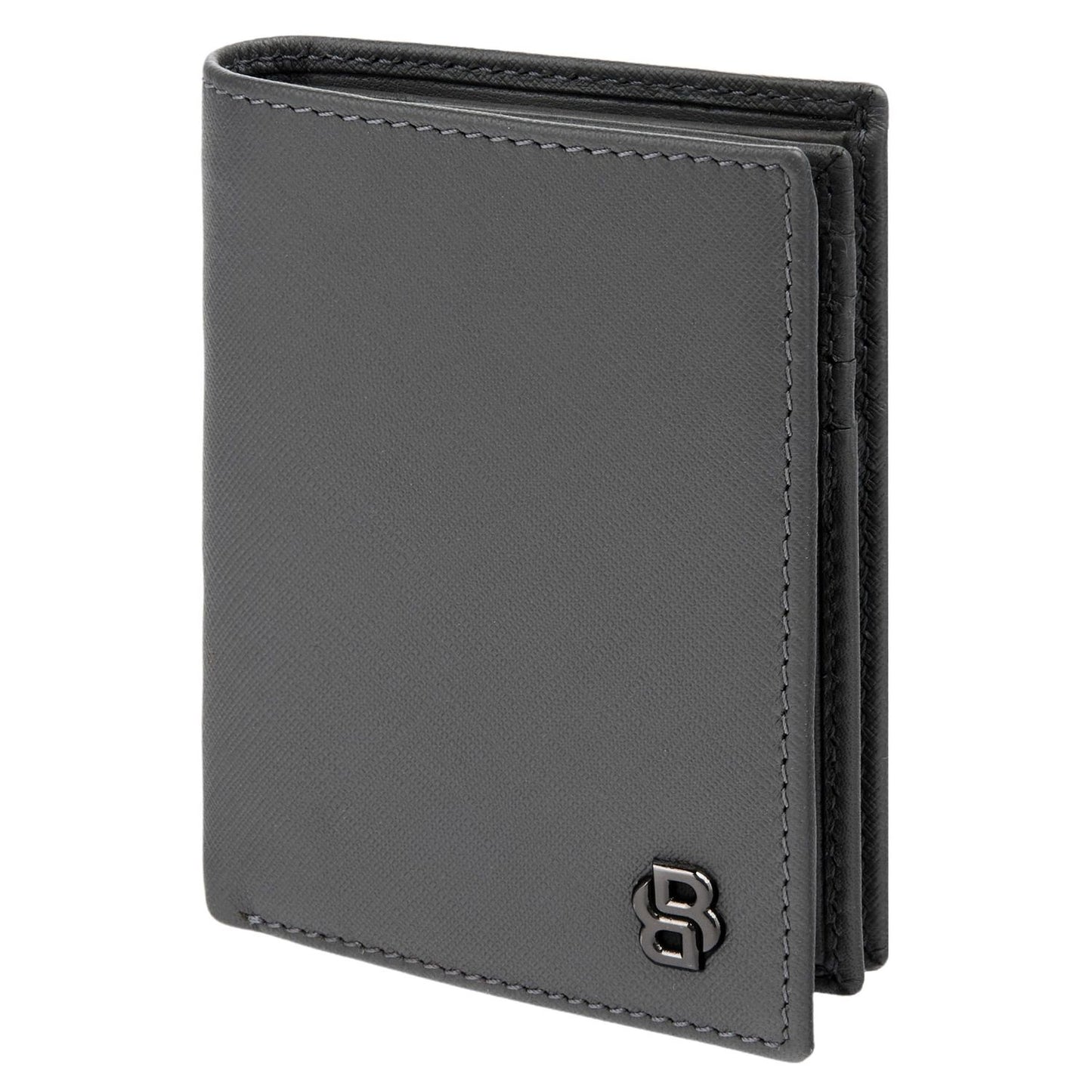 Hugo Boss Kartenetui mit Umschlag Double B Saffiano Grey