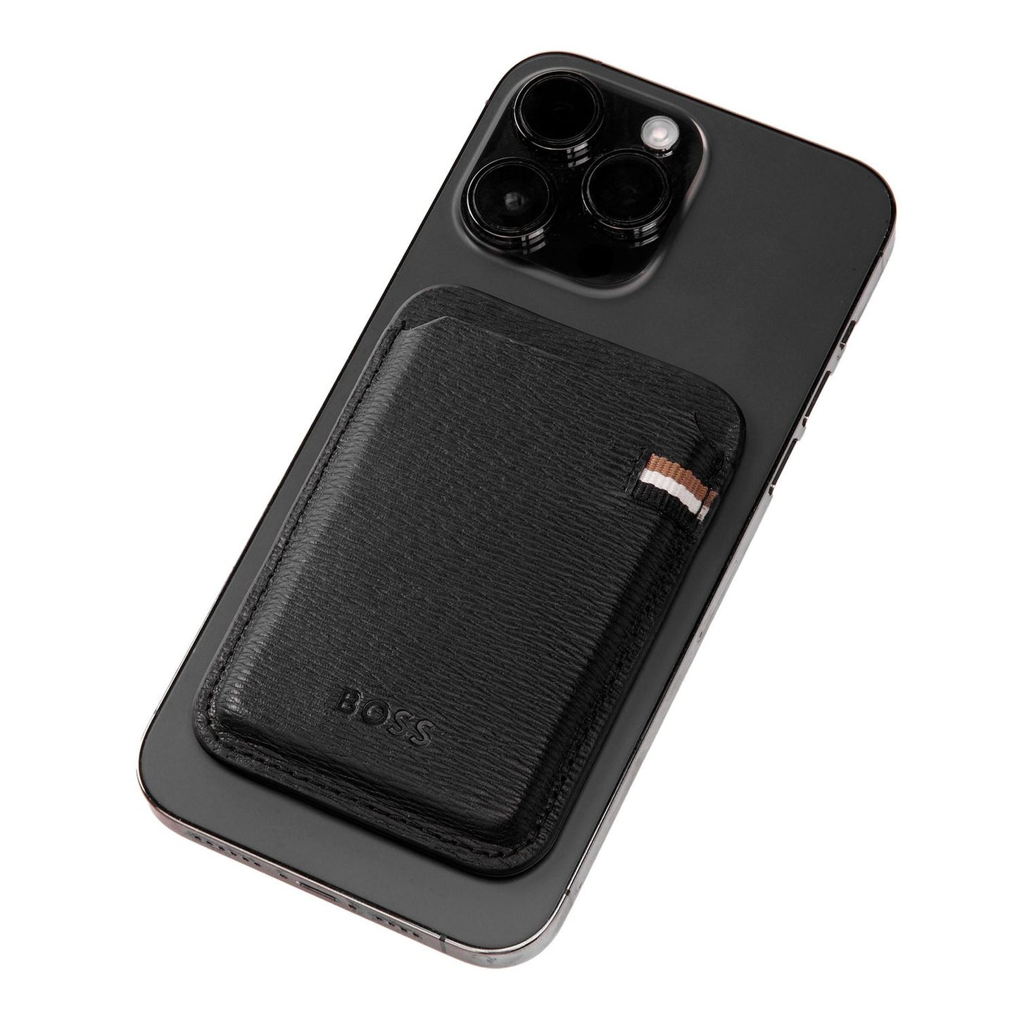 Hugo Boss Card holder with Magnet Mobile Iconic Black