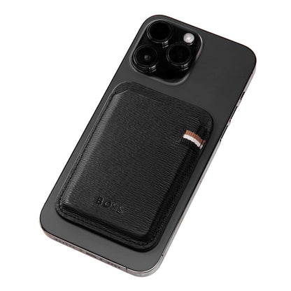 Hugo Boss Card holder with Magnet Mobile Iconic Black