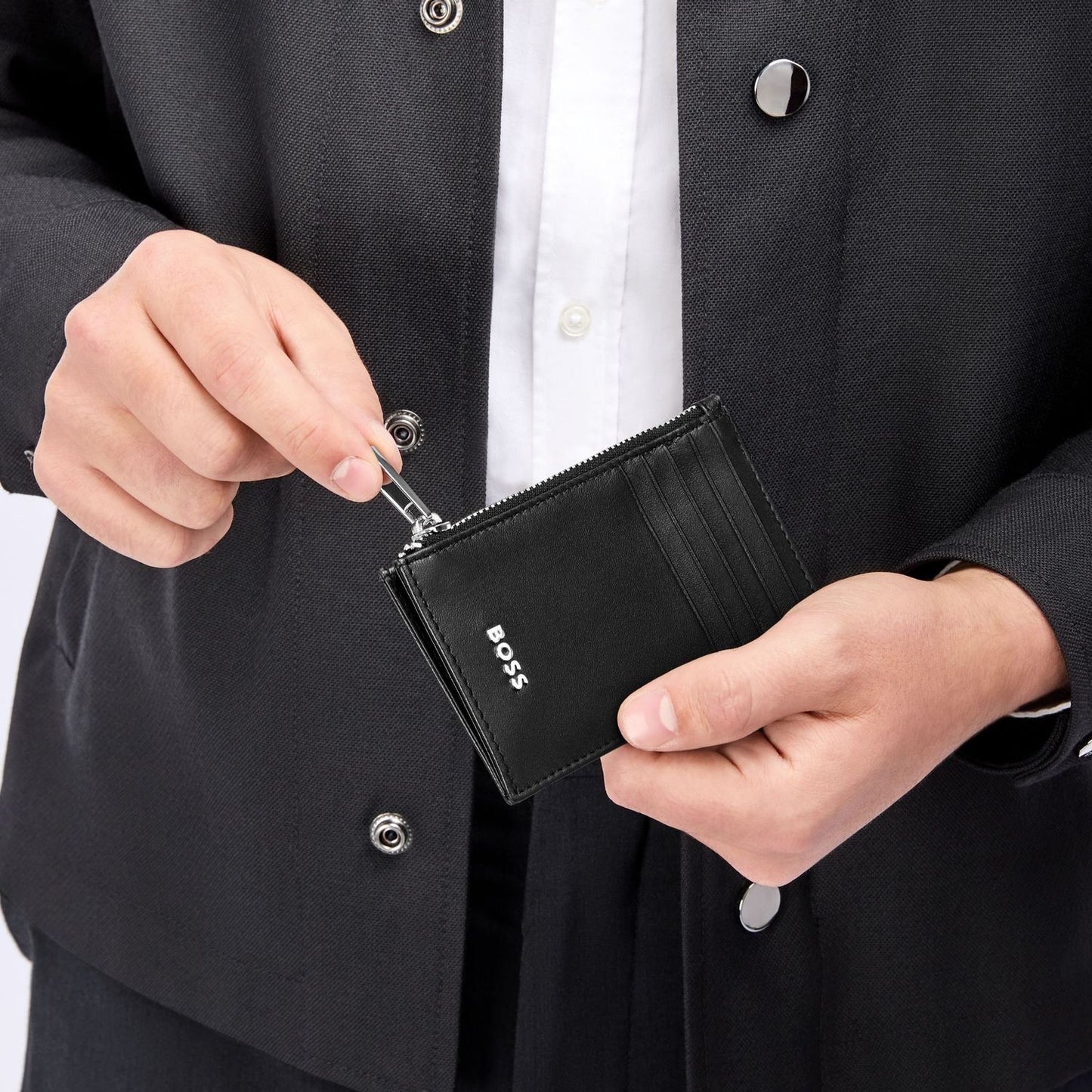 Hugo Boss Kartenhalter zip Classic Smooth Black