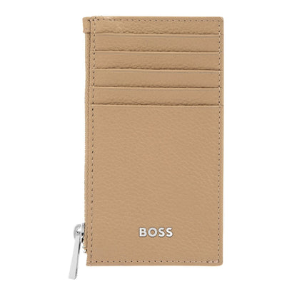 Hugo Boss Kartenhalter zip Classic Grained Camel