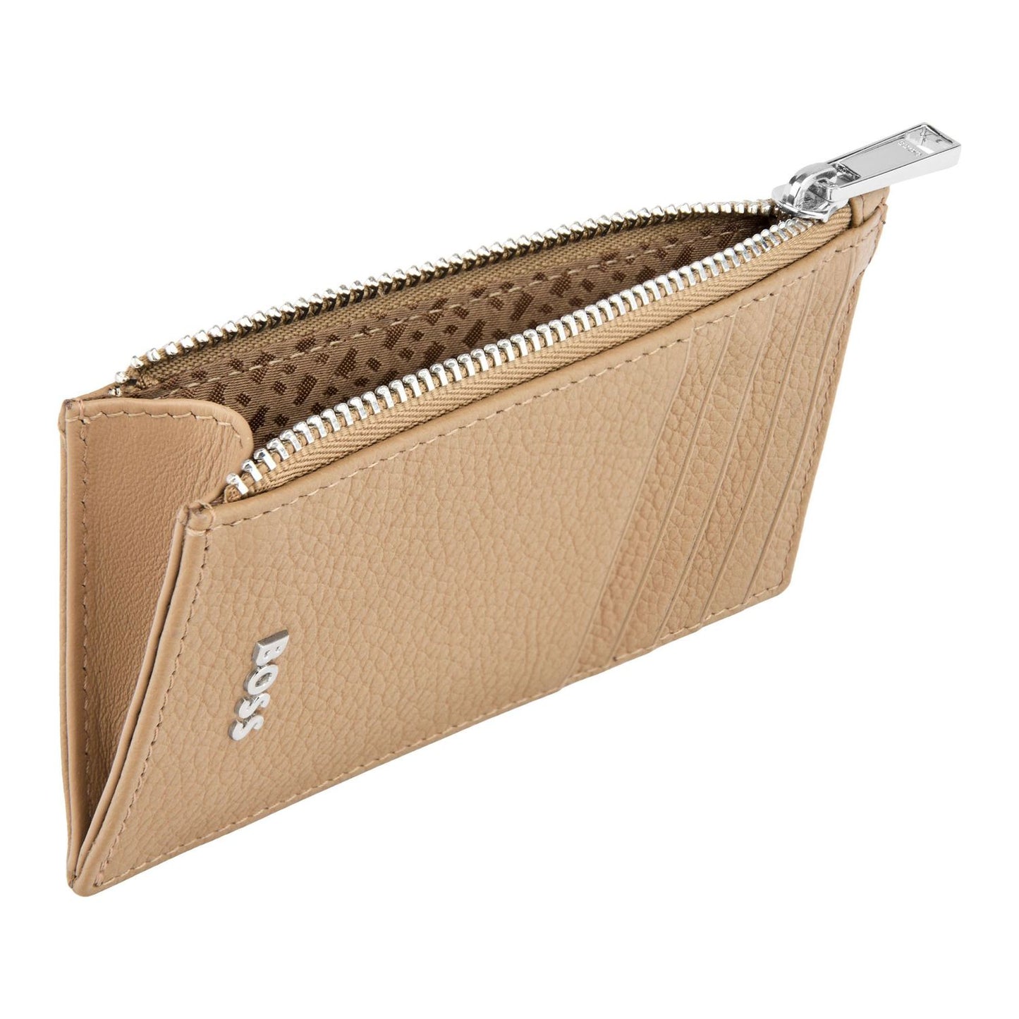 Hugo Boss Kartenhalter zip Classic Grained Camel