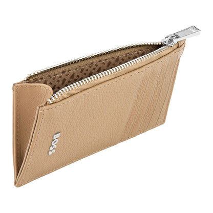 Hugo Boss Kartenhalter zip Classic Grained Camel