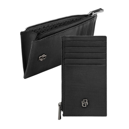 Hugo Boss Kartenhalter zip Double B Saffiano Black