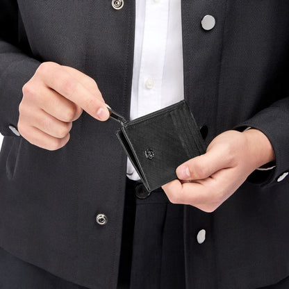 Hugo Boss Kartenhalter zip Double B Saffiano Black