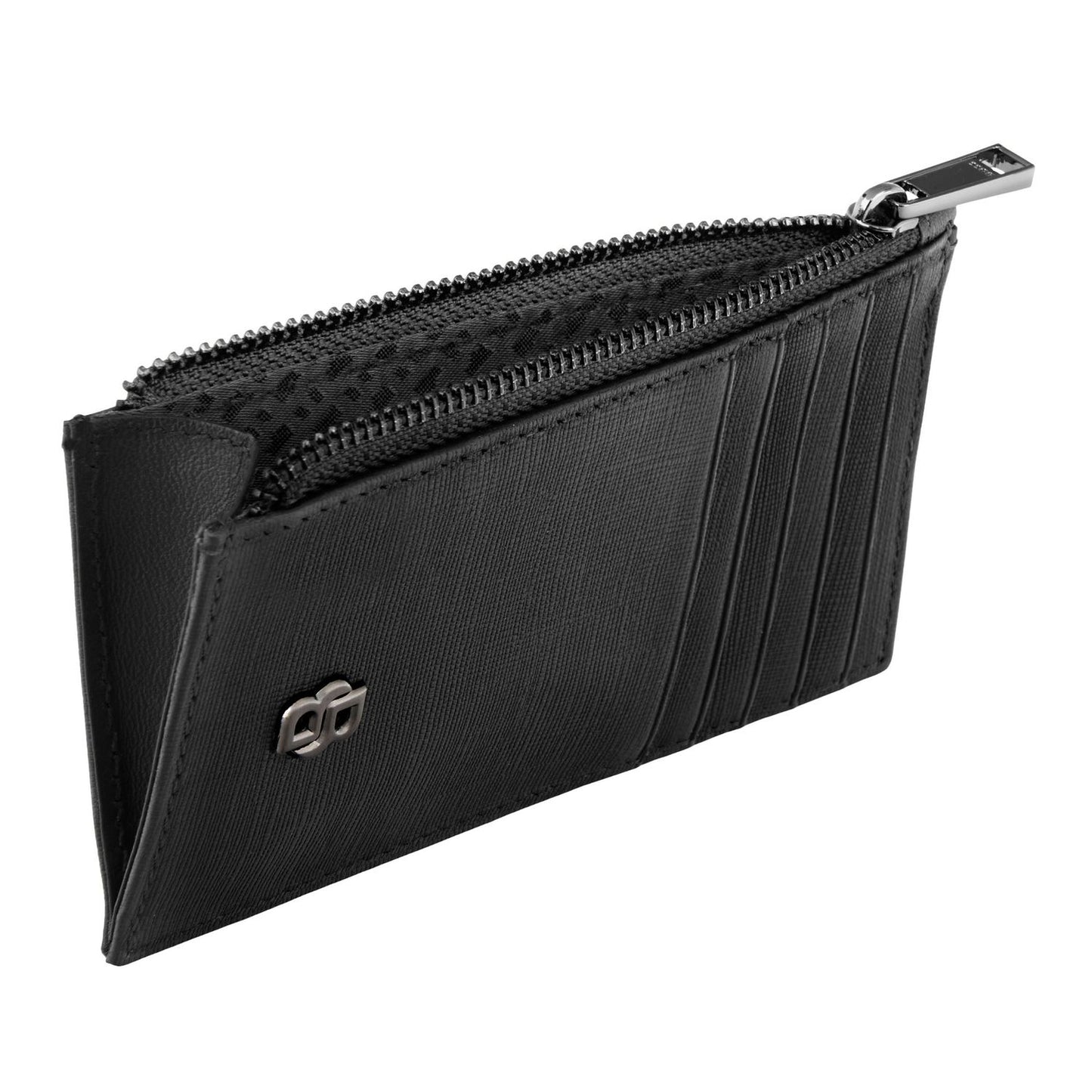 Hugo Boss Kartenhalter zip Double B Saffiano Black