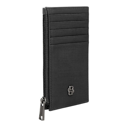 Hugo Boss Kartenhalter zip Double B Saffiano Black