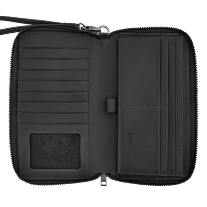 Hugo Boss Brieftasche Double B Saffiano Black