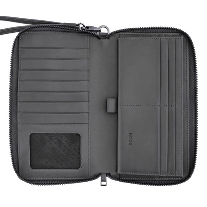 Hugo Boss Brieftasche Double B Saffiano Grey