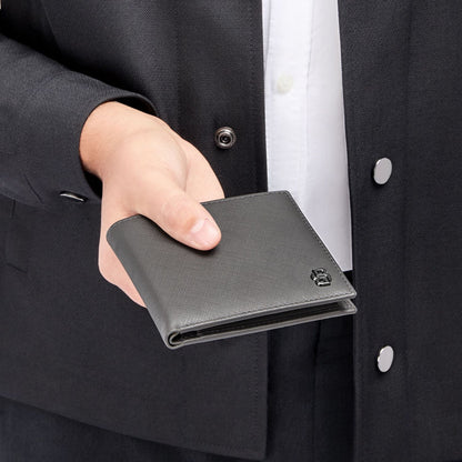 Hugo Boss Brieftasche & geldbörse Double B Saffiano Grey