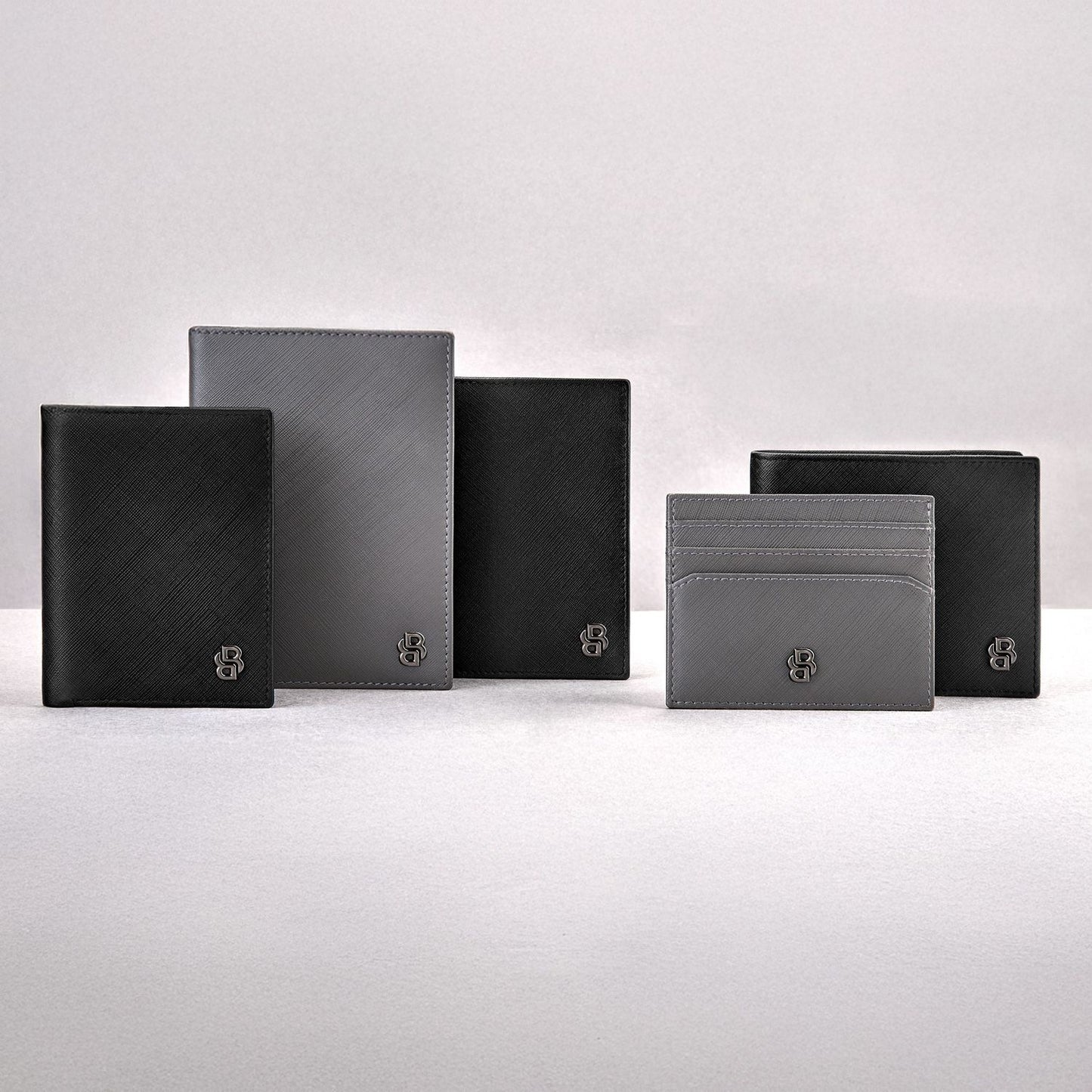 Hugo Boss Brieftasche & geldbörse Double B Saffiano Grey