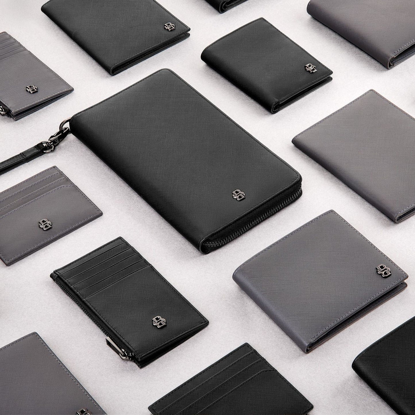 Hugo Boss Brieftasche & geldbörse Double B Saffiano Grey