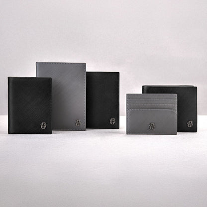 Hugo Boss Brieftasche & geldbörse mit Klappe Double B Saffiano Grey