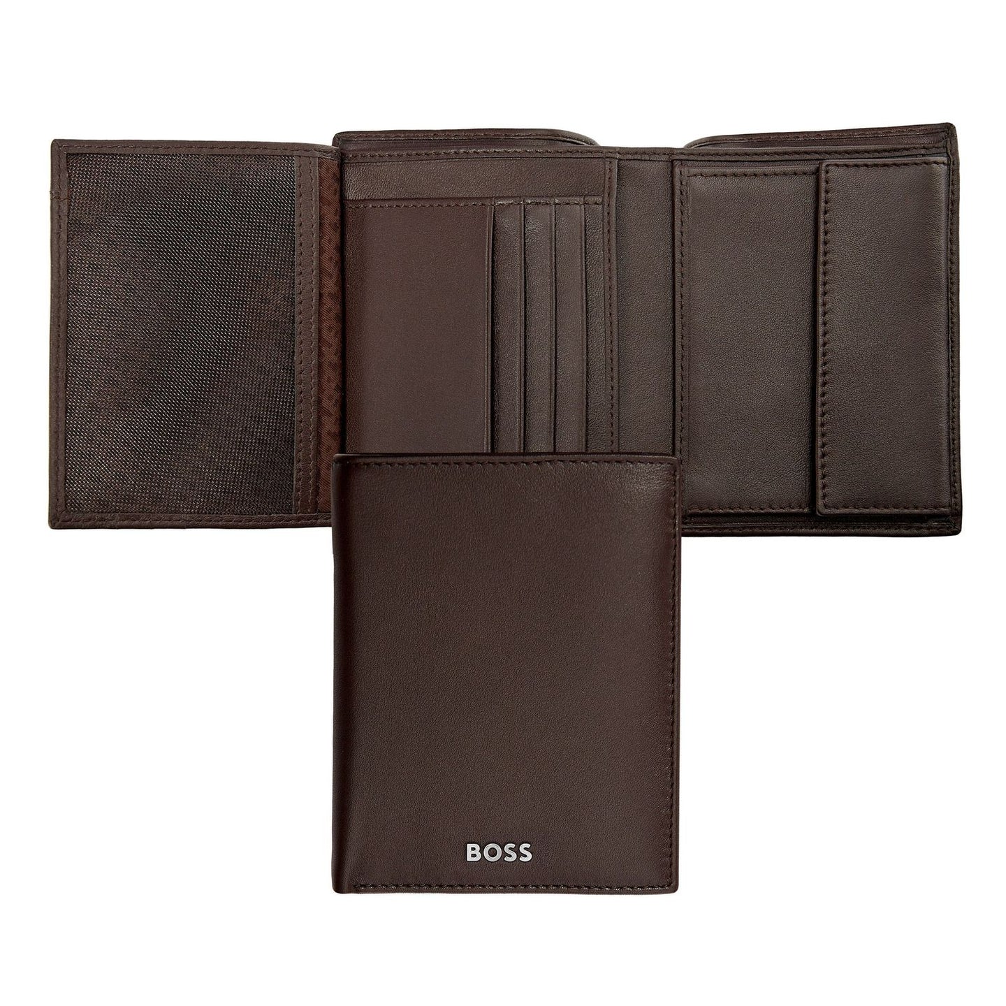 Hugo Boss Brieftasche Vertical & geldbörse mit Klappe Classic Smooth Brown