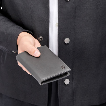 Hugo Boss Brieftasche & geldbörse mit Klappe Double B Saffiano Grey