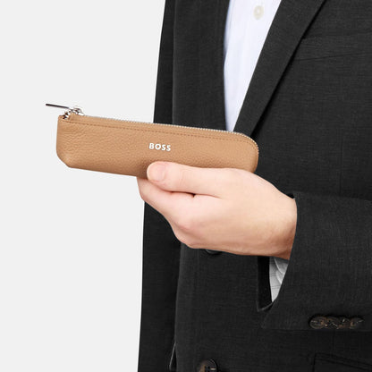 Hugo Boss Schreibgeräteetui Classic Grained Camel