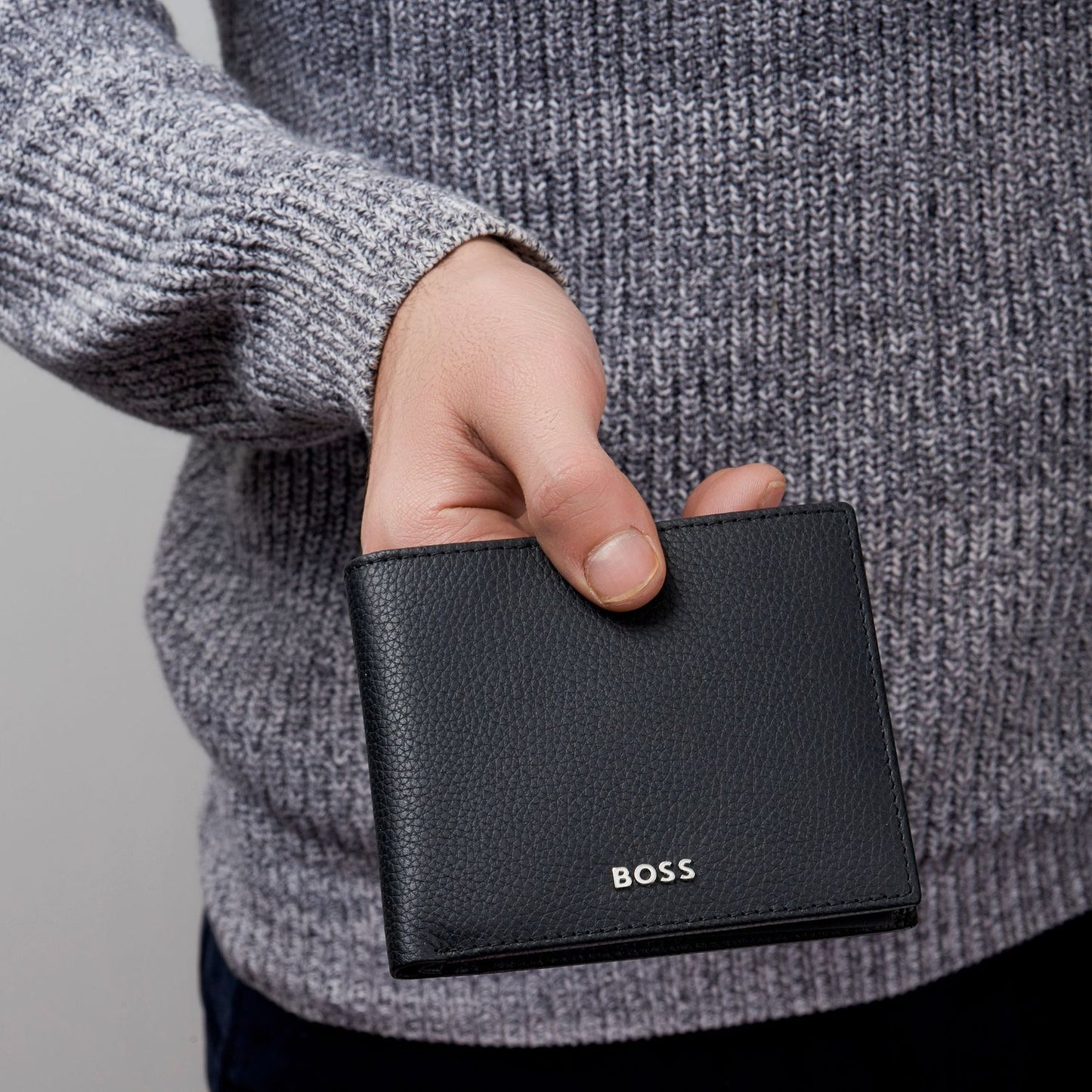 Hugo Boss Brieftasche mit Klappe Classic Grained Black