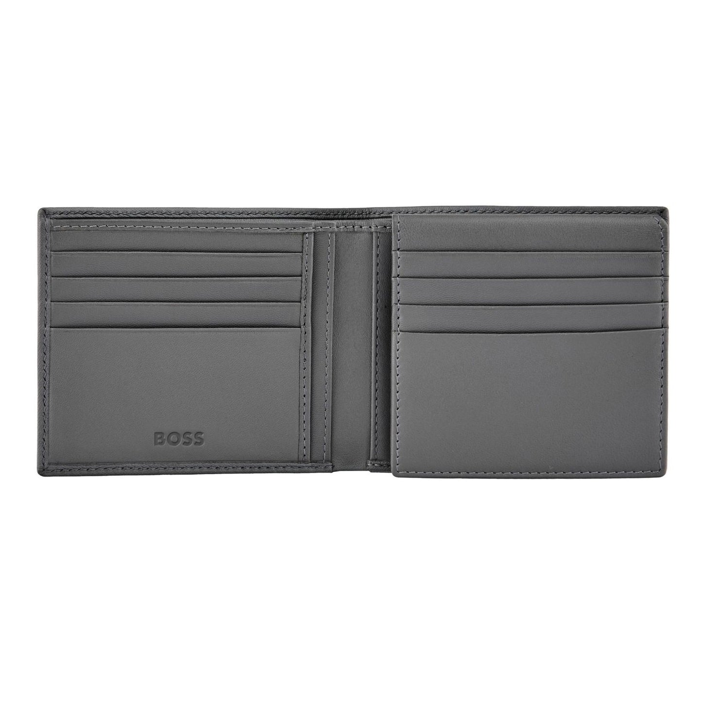Hugo Boss Brieftasche mit Klappe Double B Saffiano Grey