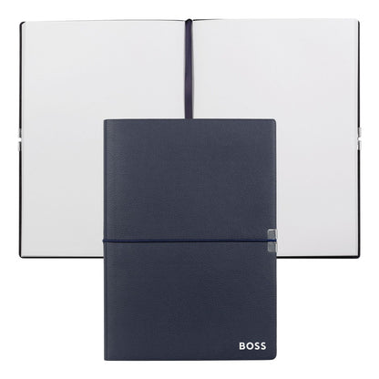 Hugo Boss Notizblock A5 Elegance Navy Plain