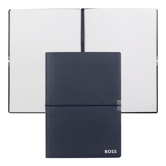 Hugo Boss Notizblock A5 Elegance Navy Plain