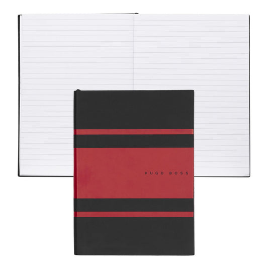 Hugo Boss Notizbuch A5 Essential Gear Matrix Red Lined