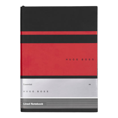 Hugo Boss Notizbuch A5 Essential Gear Matrix Red Lined