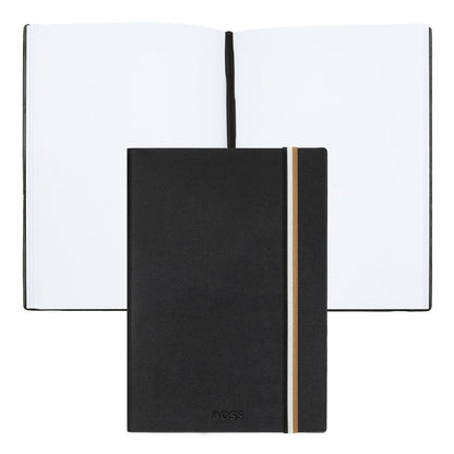 Hugo Boss Notizblock A5 Iconic Black Plain