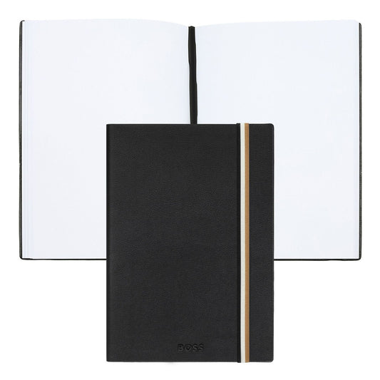 Hugo Boss Notizblock A5 Iconic Black Plain