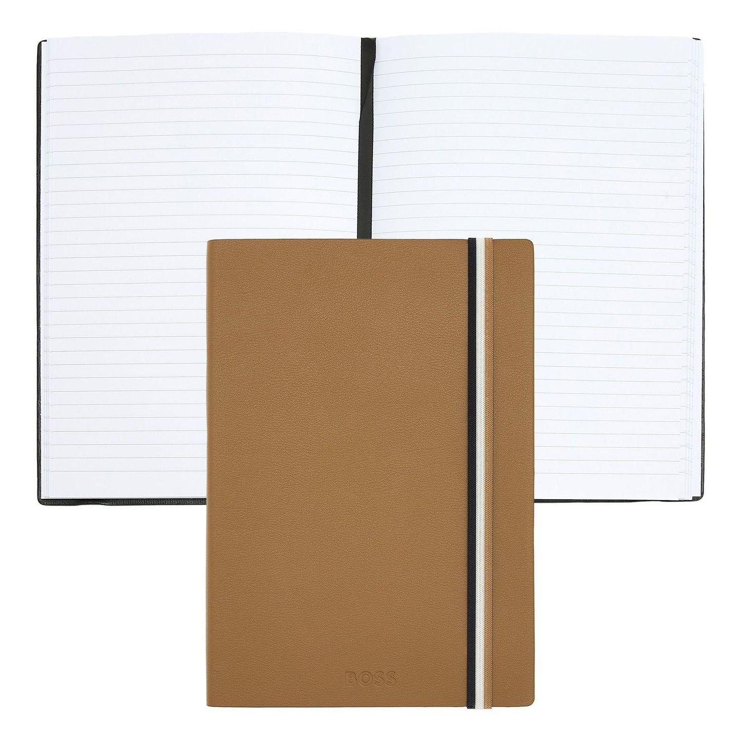 Hugo Boss Notizblock A5 Iconic Camel Lined