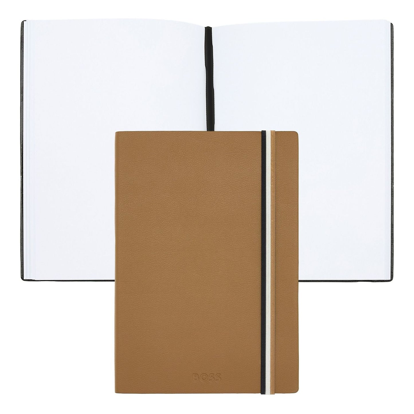 Hugo Boss Notizblock A5 Iconic Camel Plain