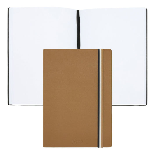 Hugo Boss Notizblock A5 Iconic Camel Plain