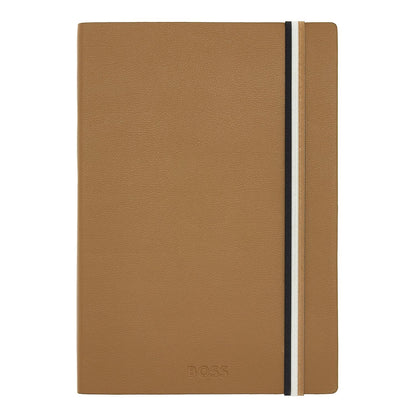 Hugo Boss Notizblock A5 Iconic Camel Plain