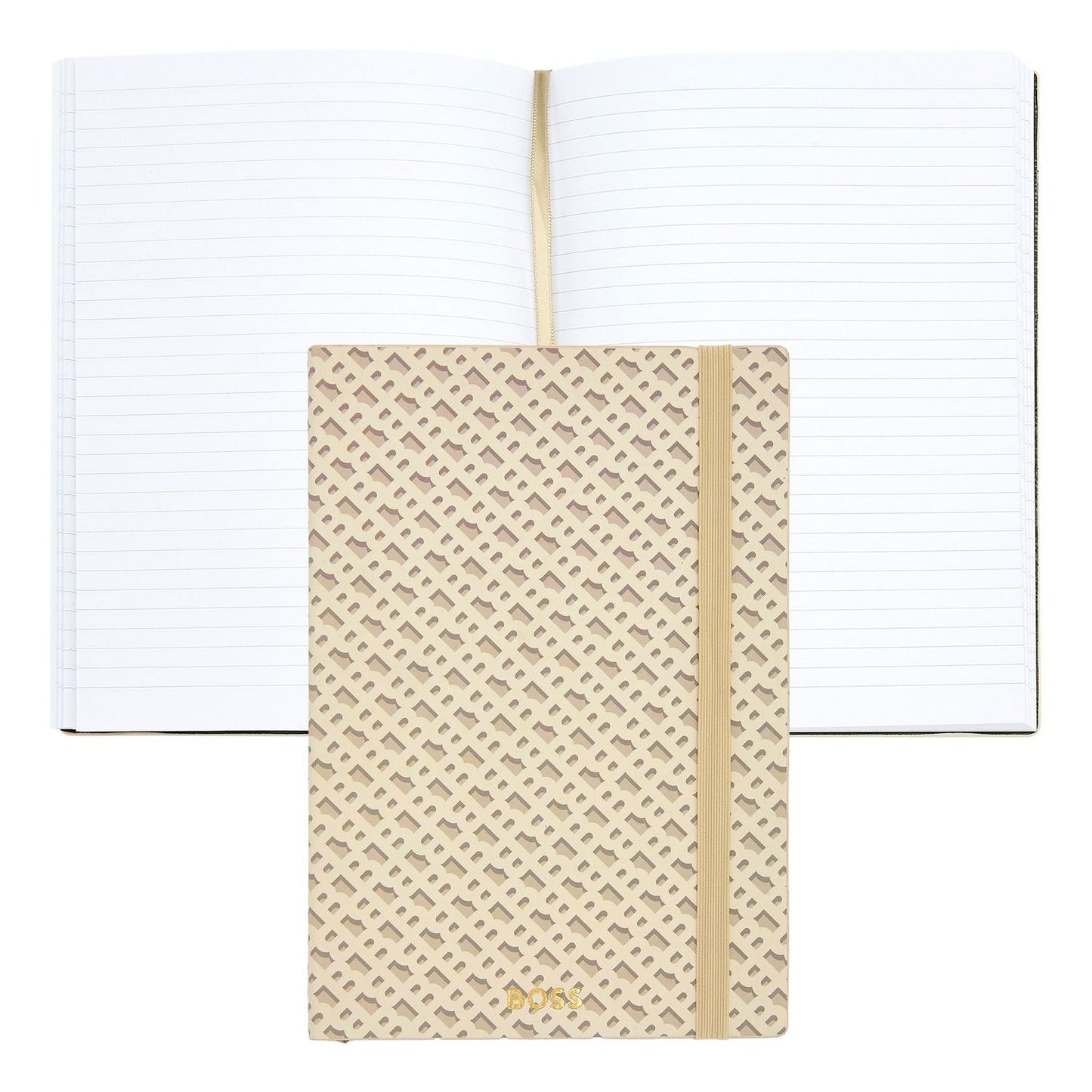 Hugo Boss A5 Notizbuch Monogram Cream Lined